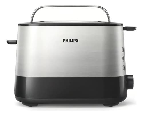 Tostadora Metalica Philips Hd2637/90 Diseño Compacto Color Gris
