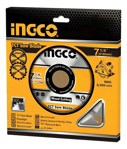 Disco Madera 7 1/4 P Sierra Circular Ingco Tsb118513 Plateado
