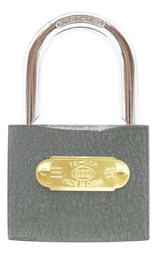 Candado De Hierro Gris Con Llave Lh-1273, 63mm