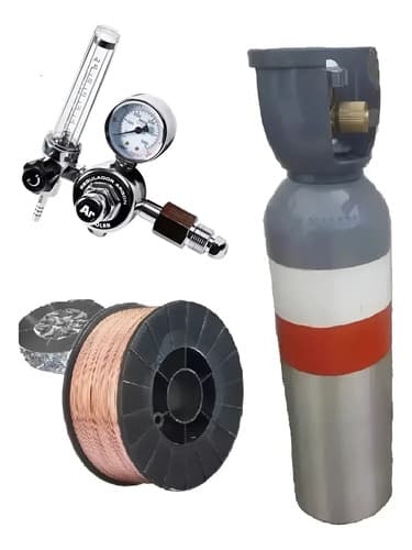 Tubo De Mezcla 2 Mts Cubico + Manometro + Rollo 5 Kg Plateado