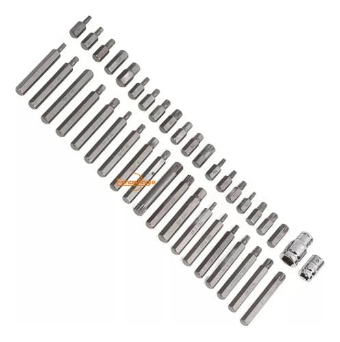 Set Kit Juego Puntas Corto Largo Torx Allen 40 Piezas Eshopangie