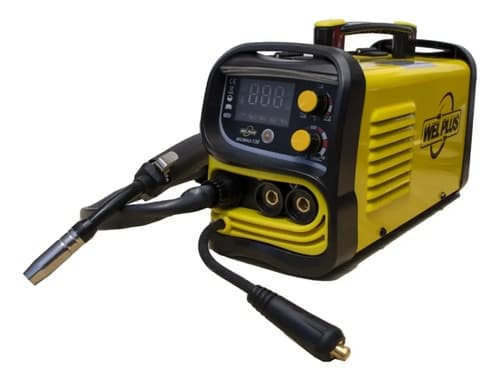 Soldadora Mig Mma Tig 130a, Suelda Sin Gas, Con Gas + Careta Amarillo