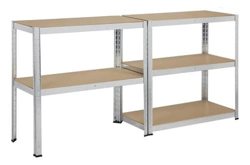 Estanterías Metálicas De Marco Mustang 5 Estantes Ajustables 40cm Galvanizado