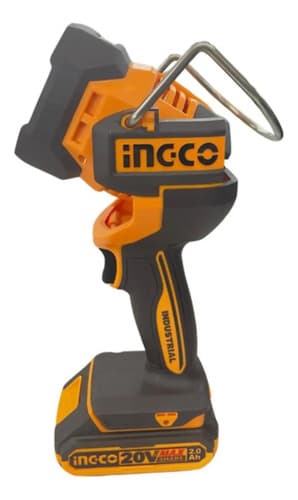 Linterna Led 2000l Ingco Cwli20881-4 Batería 20v 2a Cargador Naranja