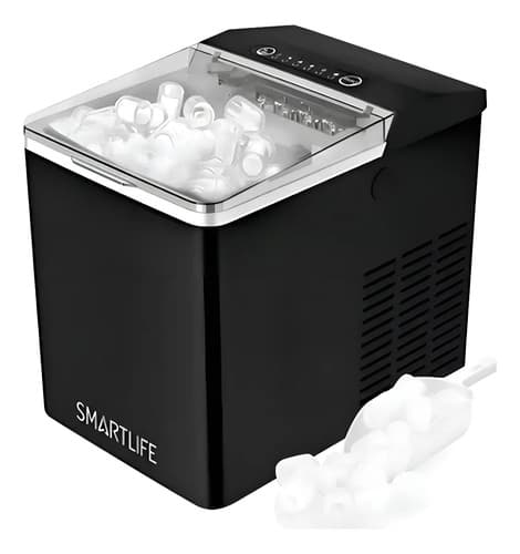 Fabrica De Hielo Smartlife Sl-im1005 Capacidad De Agua 1.5 L Negro