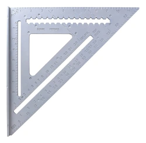 Escuadra Carpintero 30cm Gris Metalica Lh-2239 Plateado