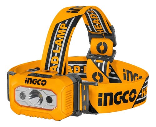 Linterna Vincha Led Ingco 100/200 Lumens Alcance 91 Mts Blanco Amarillo