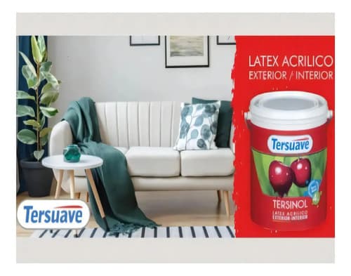 Tersuave Látex Acrílico Tersinol Blanco Mate Interior Exterior 4l