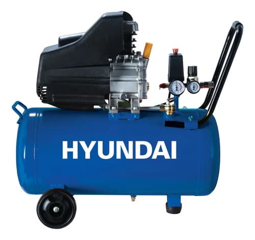 Compresor De Aire Portátil Hyundai Roraima De 50 Litros Y 2 Hp Con Kit Azul 60 Monofásica