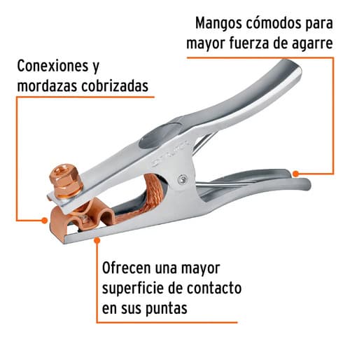 Pinza Para Tierra 300a Inversora Soldadora Truper 14234
