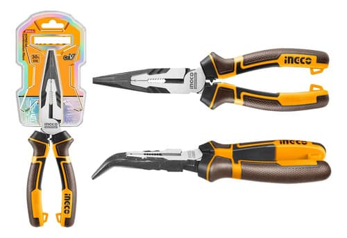 Pinza Punta Doblada 200mm 8  Cr-v Ingco Hhbnp28201