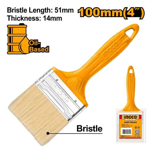 Pincel Mango Plástico 100mm Ingco Chptb78604