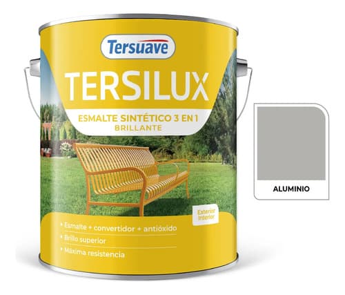 Esmalte Sintetico Blanco Brillante Tersuave 4 Lts Ogus Color Aluminio