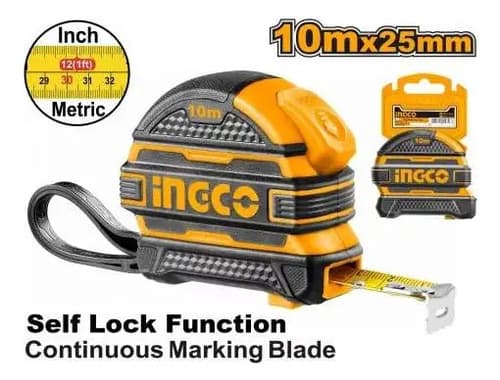 Cinta Metrica 10mt X 25mm Ingco Hsmt081025