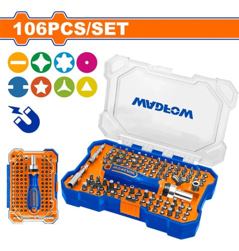 Set X106 Puntas Y Llaves Con Mango T Cr-v Wadfow