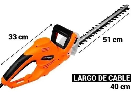 Cortacero Eléctrico 550w 51cm Cortacetos Lusqtoff Naranja