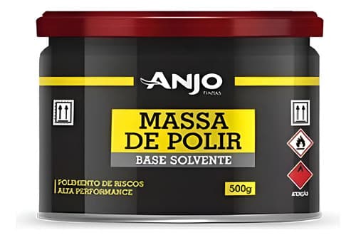 Pasta Pulir Fina No 2 Automotriz Anjo 500 Grs Base Solvente Masa