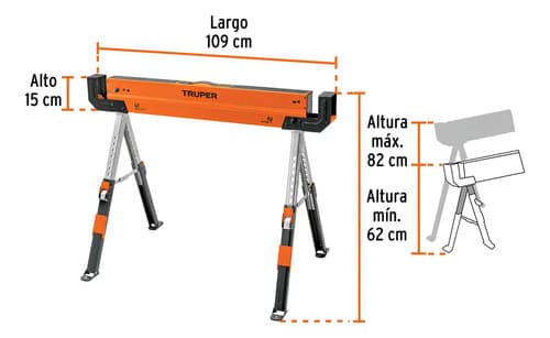Burro/mesa De Trabajo Multiusos Truper 103301