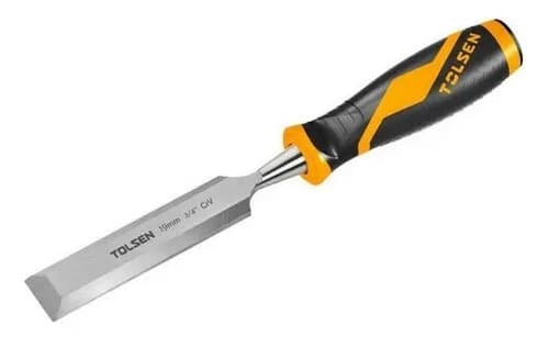 Formón Para Madera Tolsen Con Hoja Crv Y Mango Bimateria De 19 Mm