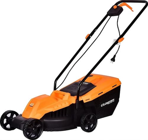 Cortadora De Pasto Eléctrica Lüsqtoff Lco-1032b Con Bolsa Recolectora De 1 Kw Y Color Naranja/negro