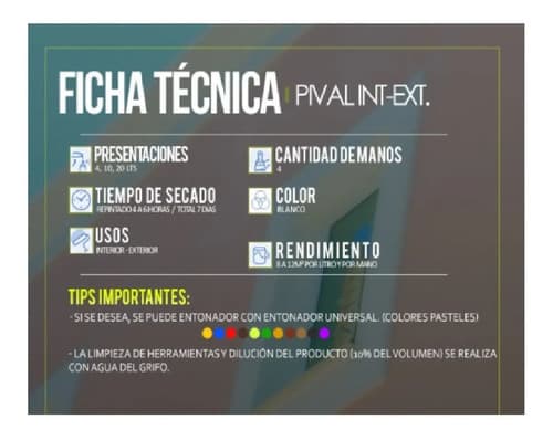 Tersuave Pival Pintura Latex Interior Exterior 10l Mate Color Blanco