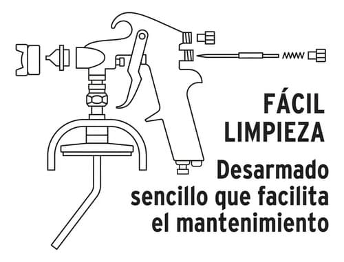 Pistola Eléctrica Para Pintar Gravedad Truper Profesional Pi Plata