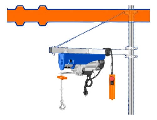 Aparejo Electrico 500kg 9mt 250kg 18mt Wadfow Weth1a01 Naranja Y Azul 0