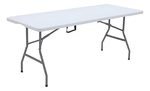Mesa Plegable Valija 180 Exterior Interior Blanco