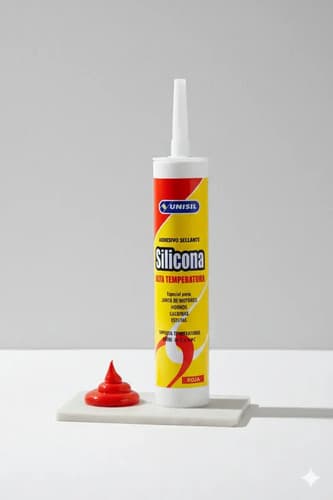 Silicona Alta Temperatura Rojo 280gs. Unisil