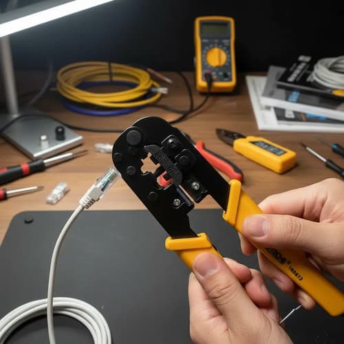 Pinza Para Ficha De Telefono 2 En 1 Hoteche