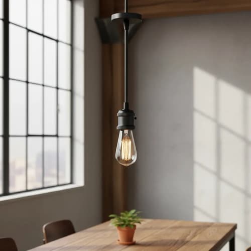 Portalampara Metálico Vintage Colgante Techo E27 1mt Välk