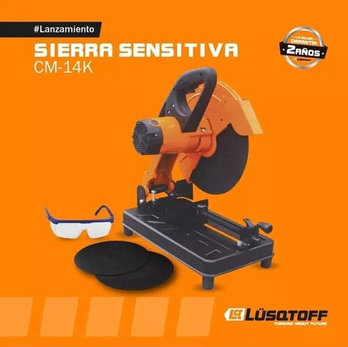Sensitiva Lusqtoff 2000w, 355mm, 3 Discos Y Guantes