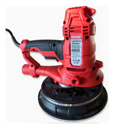 Equus Jhs-180dl Rojo Lijadora Orbital Mango Corto Con Aspiradora 710w 180mm Frecuencia 50