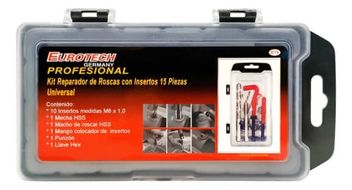 Insertos De Rosca M6 X 1,0 - Kit X15 | Eurotech