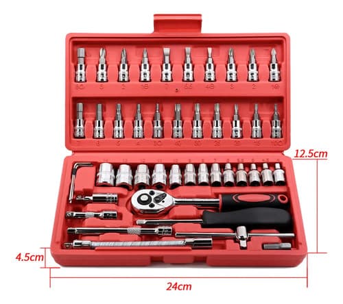 Kit De Herramientas Combinadas Remate 46-red De 46 Piezas Color Rosa