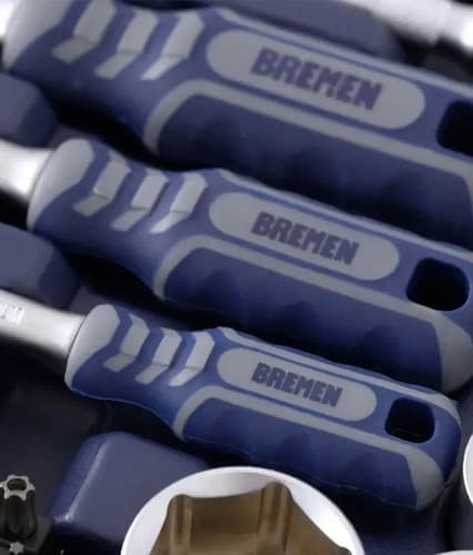 Set Herramientas Llaves Tubo Bremen Mechaniker 160pz 8010 Azul