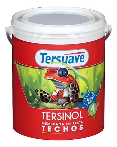 Membrana Líquida Techos Pasta Tersinol Tersuave 4 Kg Mf Shop Blanco Satinado