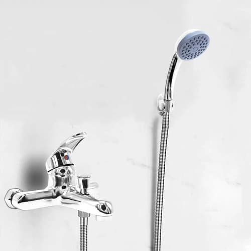Mezcladora De Baño Italomix Lh-825 Monocomando De Pared Plateada Plateado Brillante
