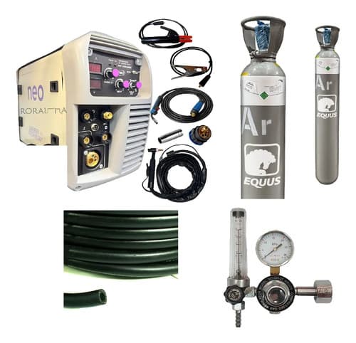 Soldadora Neo Mig Tig Mma 250a + Tubo Argon 2 Mts + Manometr Gris