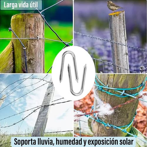 Clavo Grampa Para Tejido - Galvanizados En U Resistente 0 Mm