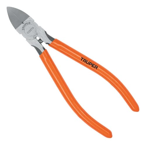 Pinza De Corte Corte Al Ras Truper Pcr-6 15cm Color Naranja