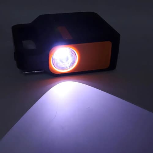 Linterna Frontal Led Purare Technologic Con Panel Solar Y Radio Mp3, Para Camping Blanco