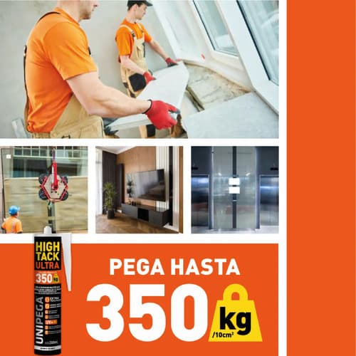 Adhesivo Híbrido Unipega High Tack Blanco De 280 Ml Para Fijación Extrafuerte