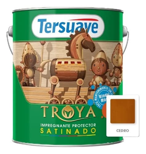 Tersuave Impregnante Protector Troya Satinado 4 Lts - Mix Color Cedro