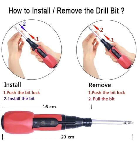 Destornillador Inalámbrico Atornillador Equus 3.7v Litio Color Rojo Frecuencia 0