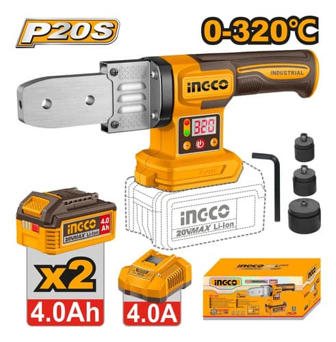 Termofusora 20v 320°c 2 Bat 4.0ah + Acc Ingco Ptwtli20182