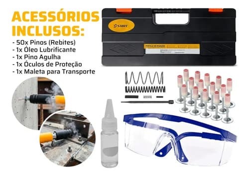 Clavadora Manual Beka Bakana: Pistola De Pino Fijación Para Hormigón Y Acero Con 50 Clavos