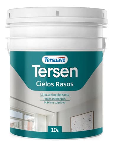 Látex Tersuave Para Cielorrasos Antihongos De 10 L Blanco Mate