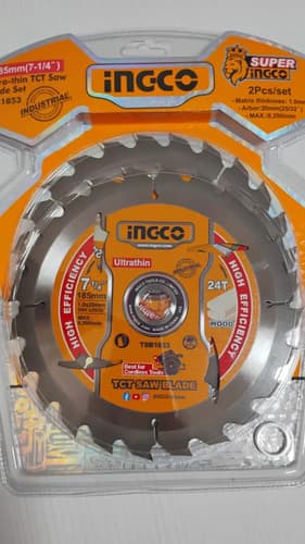 Set 2 Discos P/ Sierra 7 1/4 - 24d Ingco Tsb1853 Color Amarillo