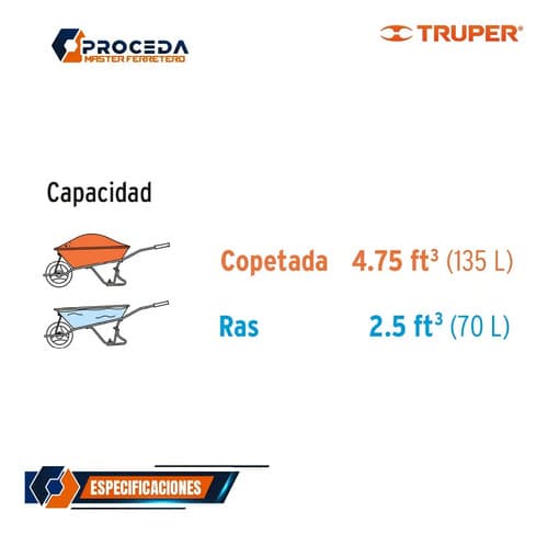 Concha Para Carretilla Cat- 55 Truper 19706